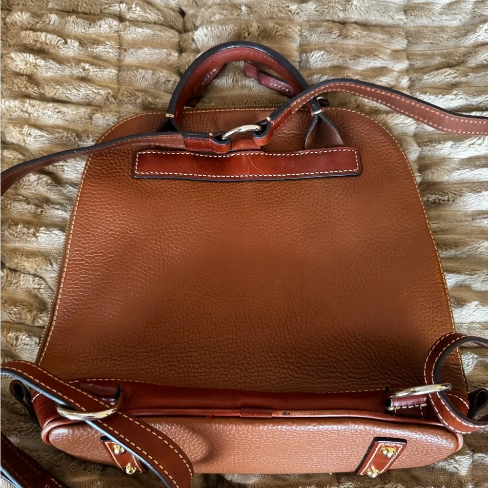 Dooney & Bourke Caramel Pebble Grain Zip Pod Backpack - Picture 4 of 9